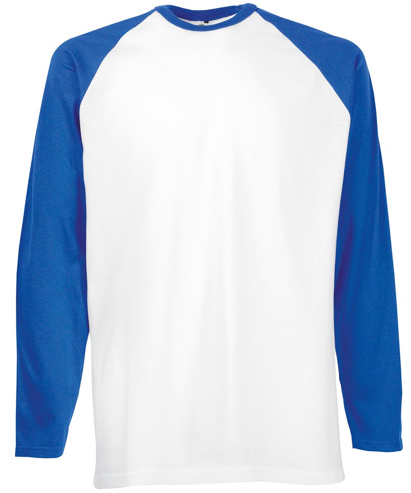 Personalised long sleeve t shirts - ss028 white royalblue ft
