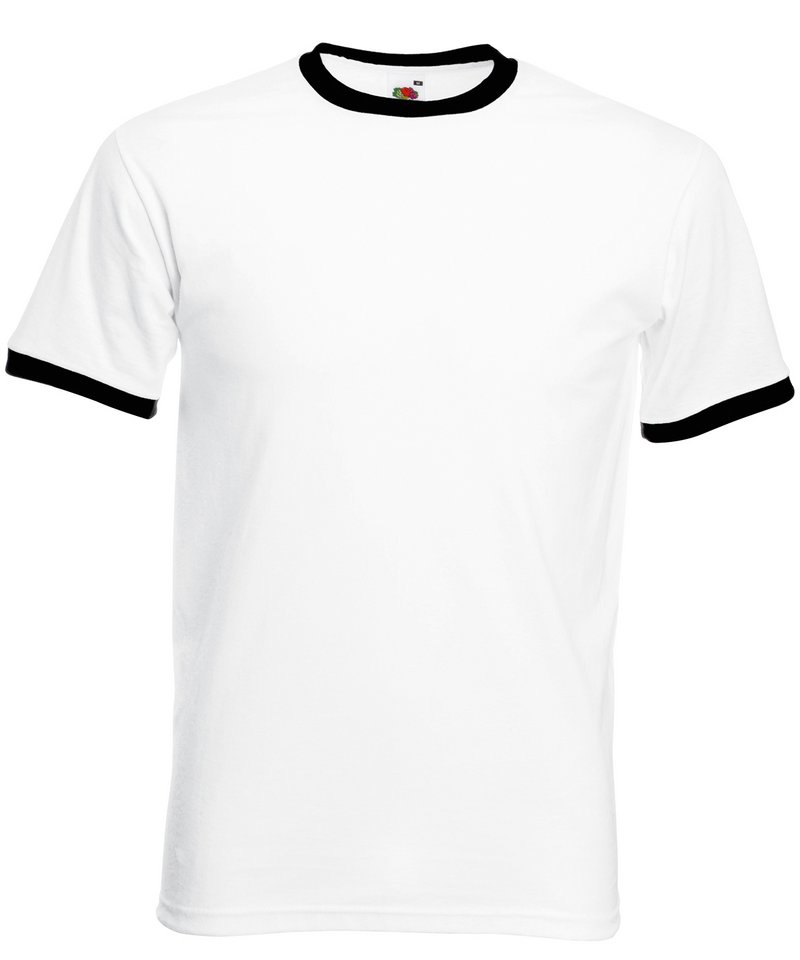 Personalised mens t shirts - ss168 white black ft