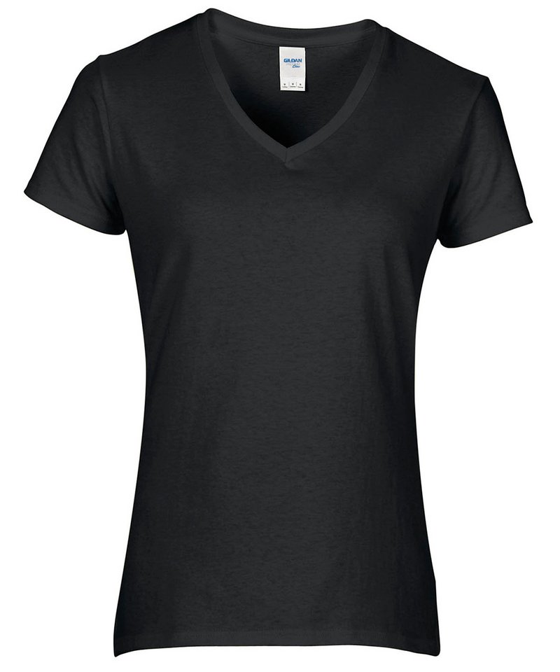 Personalised v neck t shirts - gd015 black ft