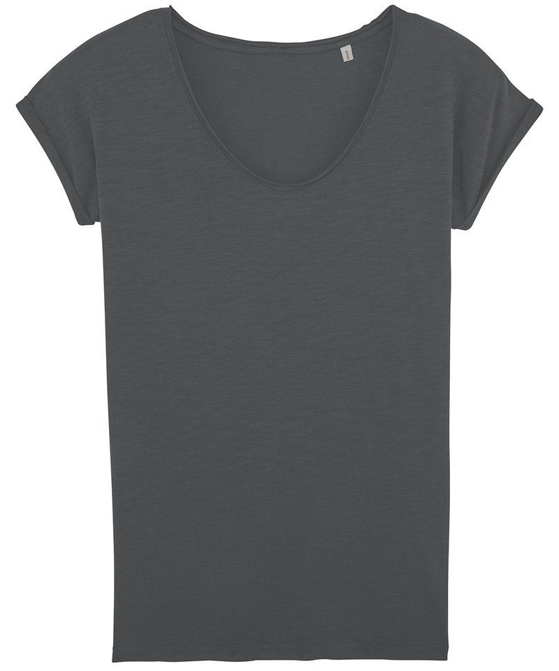 Personalised v neck t shirts - sx037 anthracite ft