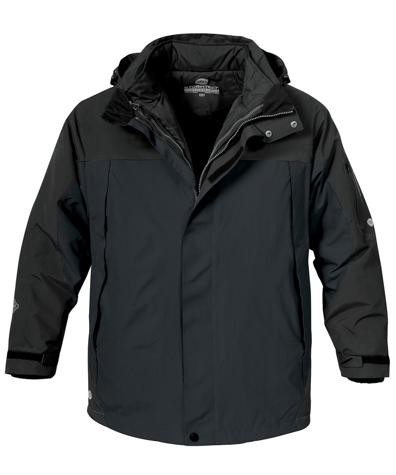 Custom insulated jackets - st004 black black ft