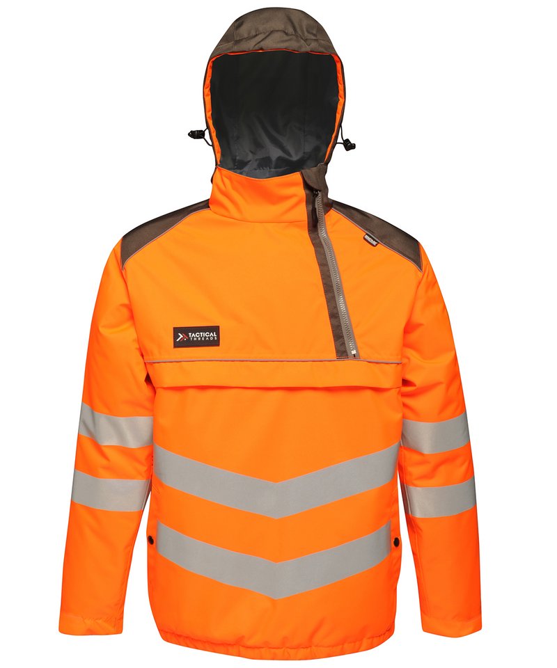 Personalised waterproof jackets - tt002 orange grey ft