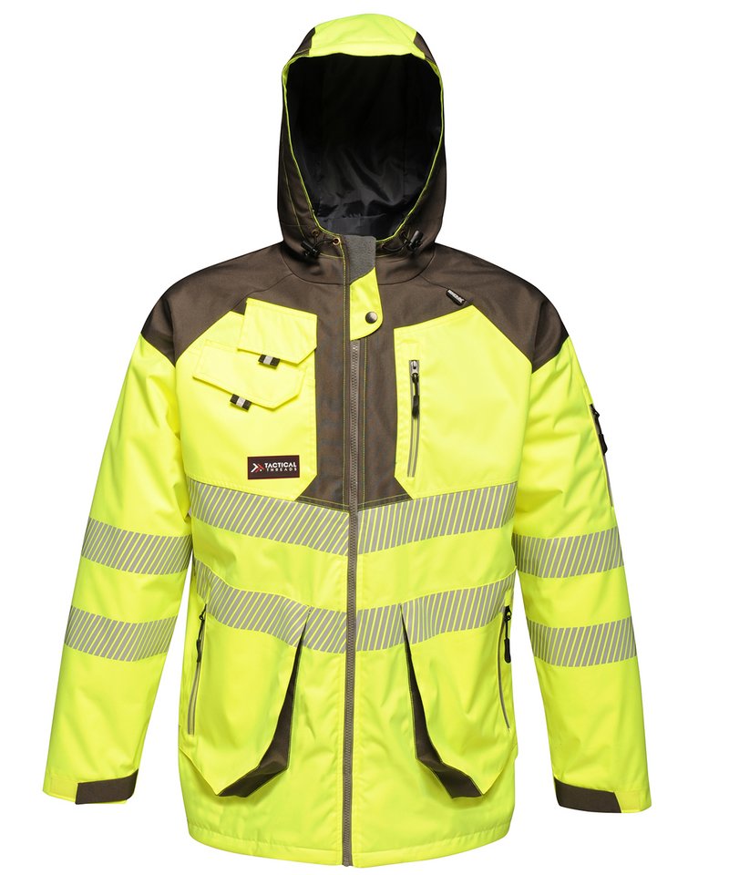 Personalised waterproof jackets - tt003 yellow grey ft